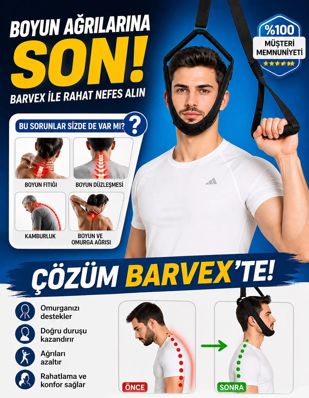 Barvex Boyun Traksiyon Askısı - Resmi Satış Sitesi - Kampanya Görseli 1