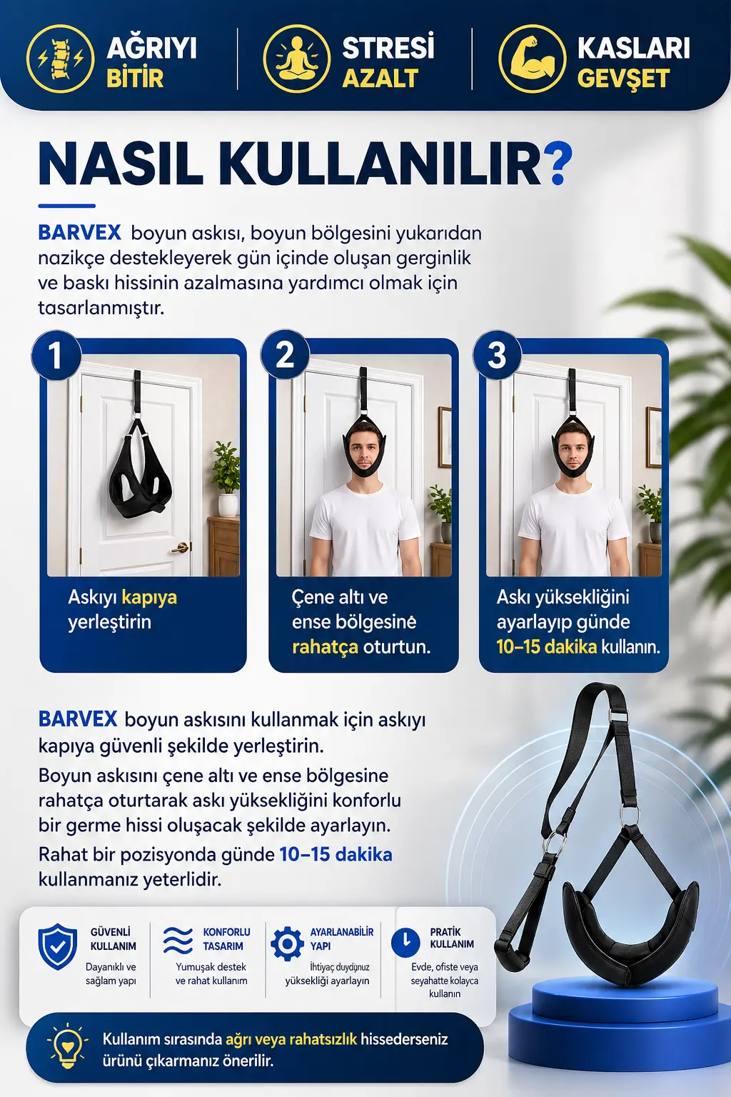 Barvex Boyun Traksiyon Askısı - Resmi Satış Sitesi - Kampanya Görseli 9