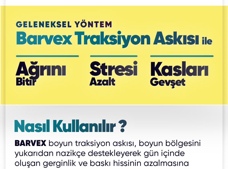 Barvex Boyun Traksiyon Askısı - Resmi Satış Sitesi - Kampanya Görseli 28