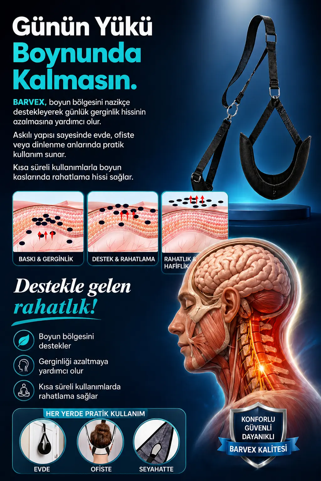 Barvex Boyun Traksiyon Askısı - Resmi Satış Sitesi - Kampanya Görseli 4